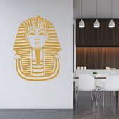 Muursticker Toetanchamon -  Goud -  43 x 60 cm  -  slaapkamer  woonkamer - Muursticker4Sale