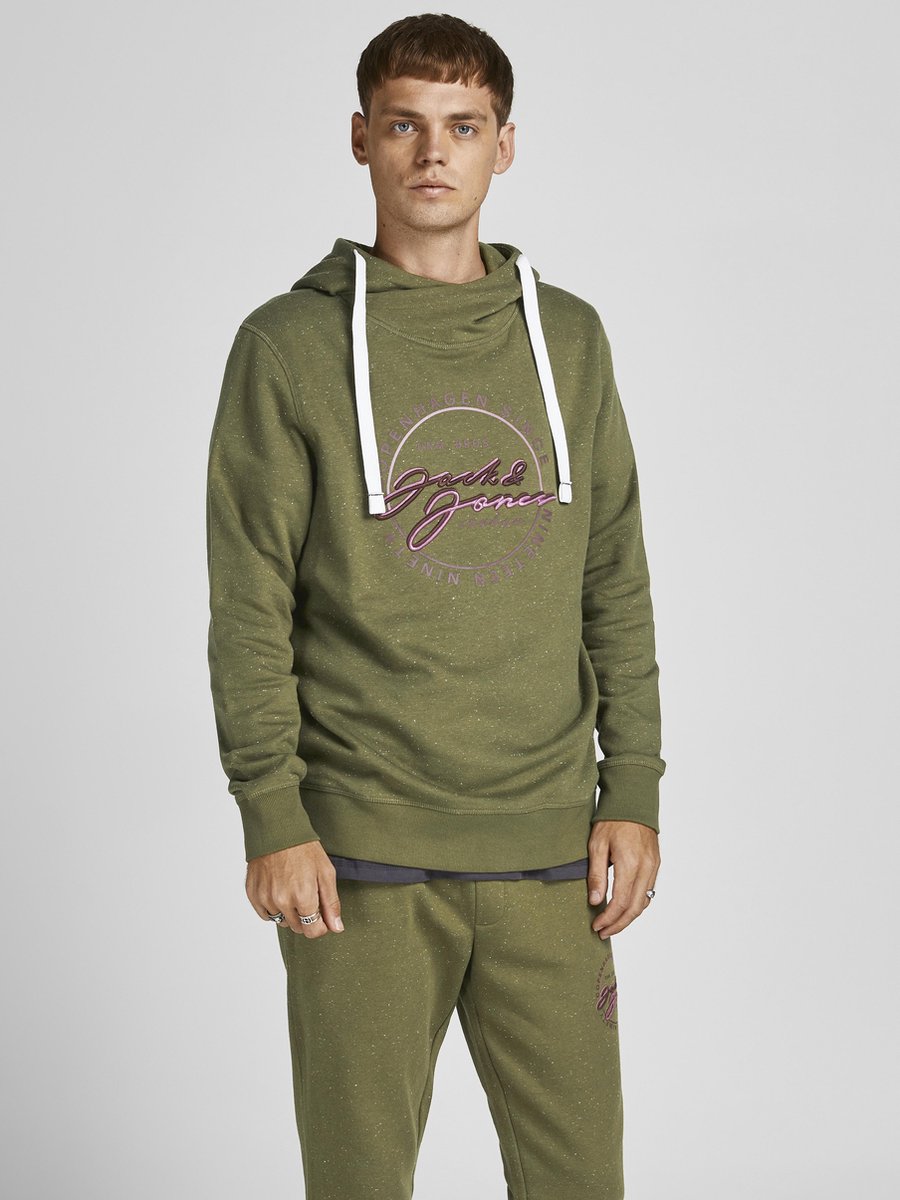 Jack & Jones Trui Jorwoodss Sweat Hood 12193647 Martini Olive/standard Mannen Maat - M