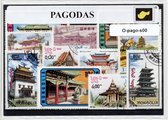 Pagodes – Luxe postzegel pakket (A6 formaat) : collectie van verschillende postzegels van pagodes – kan als ansichtkaart in een A6 envelop - authentiek cadeau - kado - geschenk - kaart - pagode - boeddhisme - tempel - azie - toren - efteling