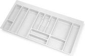 Emuca Bestekbak Optima voor keukenladen Vertex/Concept 500, unit 1.000 mm, Planken 16mm, Kunststof, Wit