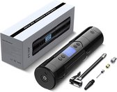 2-in-1 Elektrische Pomp en Powerbank - voor Auto/Fiets/Band/Bal met 4 Opzetstukken - Draagbare USB Luchtcompressor - Compressor - Fietspomp/Bandenpomp - Met Drukmeter - Electrische