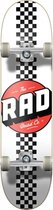 RAD - Checker Stripe Progressive Compleet Skateboard White/Black 7.75
