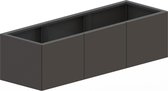 MySteel Gepoedercoat staal plantenbak Texas xxl 1500x500  - Kleur: RAL9005 (zwart) - Hoogte: 300mm