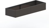 MySteel Gepoedercoat staal plantenbak Texas xxl 2400x800 Inclusief Bodemplaat - Kleur: RAL7016 (antraciet grijs) - Hoogte: 400mm