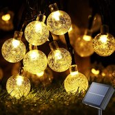 BOTC Tuinverlichting - 50 Solar LED - 7m - Cristal lichtsnoer lichtslinger - Geel-LSL9150X