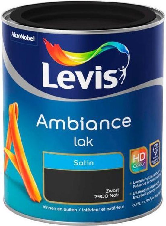 Levis Ambiance - Laque - Satiné - Zwart - 0 75L