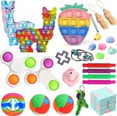 Fidget Toys Pakket "Alpaca Power" 26 stuks - pop it - simple dimple - fidget cube - fidget toys box - Just Fun Stuff