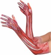 handschoenen bloed en spieren polyester rood one-size