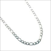 Aramat jewels ® - Halsketting figaro staal 50cm 4.2mm zilverkleurig