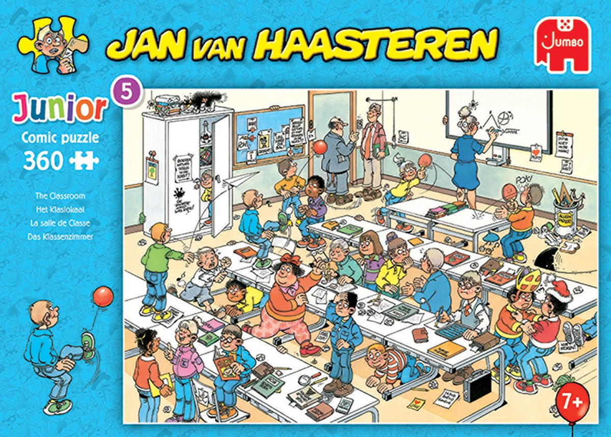Jan van Haasteren Junior - Het Klaslokaal - 360 stukjes - Kinderpuzzel — afbeelding 5