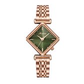 Longbo - Meibin - Dames Horloge - Rosé/Groen - 26mm