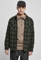 Urban Classics Overhemd -2XL- Padded Check Flannel Groen