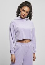 Urban Classics Crop Hoodie -M- Velvet Oversized Paars