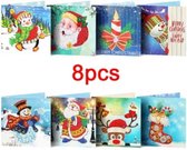 8 Kerstkaarten Diamond Painting
