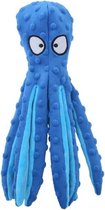 Honden Speelgoed Piep Kraak Pluche Hondenknuffel Octopus Blauw