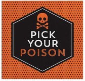 servetten Halloween PYP 25 cm oranje/zwart 16 stuks