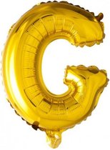 folieballon letter G 102 cm goud