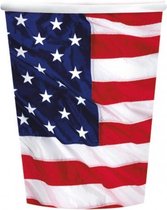 feestbekers USA 266 ml 8 stuks