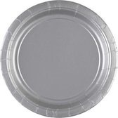 feestborden zilver 17,7 cm 8 stuks karton