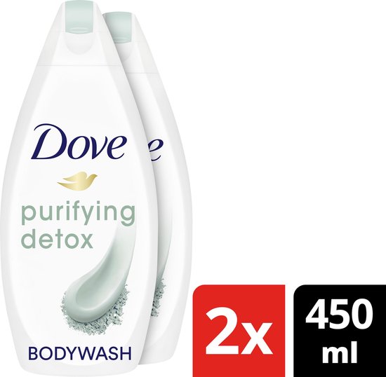 Dove Purifying Detox Douchecrème 2x 450ml Voordeelverpakking