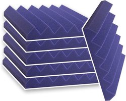 Zelfklevende geluidsisolatie | Akoestische panelen | isolatieplaten| Zelfklevende wandpanelen |Studioschuim | 30 x 30 x 5cm| 0,53m2 | 6 stuks - Paars