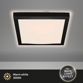 Briloner Leuchten - Led-plafondlamp, 16,5W, Backlight, 1.600 lumen, 4.000 kelvin, zwart-wit,