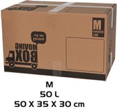 Verhuisdoos - 10 stuks - 50 liter - Professioneel, Stevig Verhuisdozen en stevig 50 x 35 x 30 cm - Medium