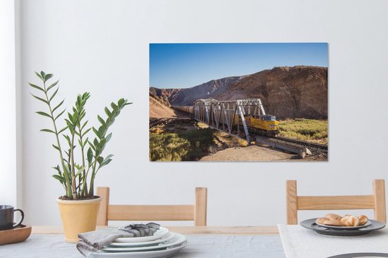 Tableau sur toile Train - Voie - Amérique - 90x60 cm - Décoration murale