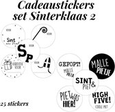 Cadeausticker Sinterklaas | Cadeaustickers Sint | Malle pietje | Sinterklaas stickers | Wensstickers 5 december | Cadeausticker rond