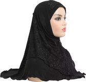 Mooie zwarte hoofddoek, hijab.