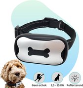 Kamyra® Anti Blafband voor Grote en Kleine Honden - Halsband - Diervriendelijk - Anti Blaf Apparaat  - Waterdicht & Reflecterend - Inclusief Batterijen Zwart