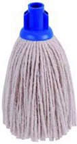 Schoonmaak Mop - Losse mop Dweil - Losse mop voor mopset - Wit / Blauw - 1 Stk