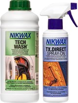 Nikwax Twin Tech Wash 1L & TX.Direct Spray-On 300ml - Paquet de 2