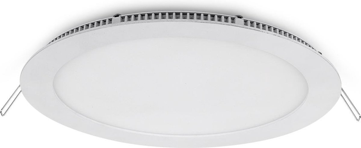 Inbouw LED dunne downlight 18W 24cm Natural White niet dimbaar - wit