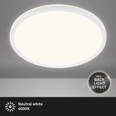 Briloner Leuchten Ultraplat LED-paneel plafondlamp wit 30W incl. backlight-effect Ø48cm