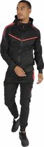 Heren trainingspak - ZP Performance - zwart & rood - maat XS