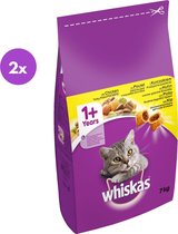 Whiskas 7kg katten droogvoer kip - duo pack - 14kg