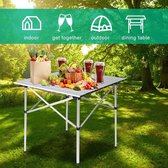 70x70cm aluminiumlegering draagbare tafel tuinmeubilair opvouwbaar opvouwbaar camping wandelen bureau reizen buiten picknicktafel zilver