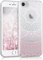 kwmobile telefoonhoesje voor Apple iPhone 7 / 8 - Hoesje voor smartphone in poederroze / wit / transparant - Indian Sun design