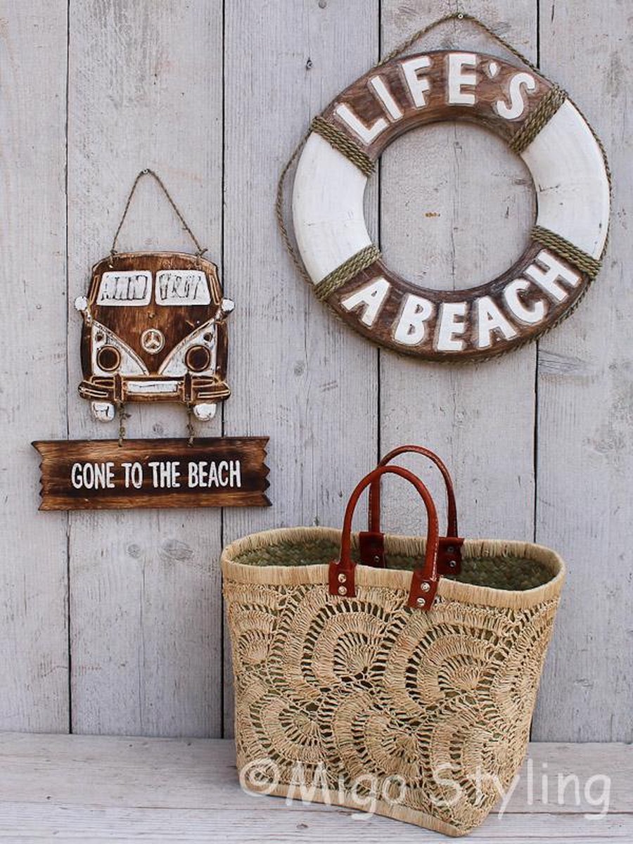 Ibiza tas - Houten Boei - Ibiza bus - Gone to the beach - Pakket - 3 Producten - Beach - Decoratie - Tuin - cadeau - kado - pakket - verjaardag