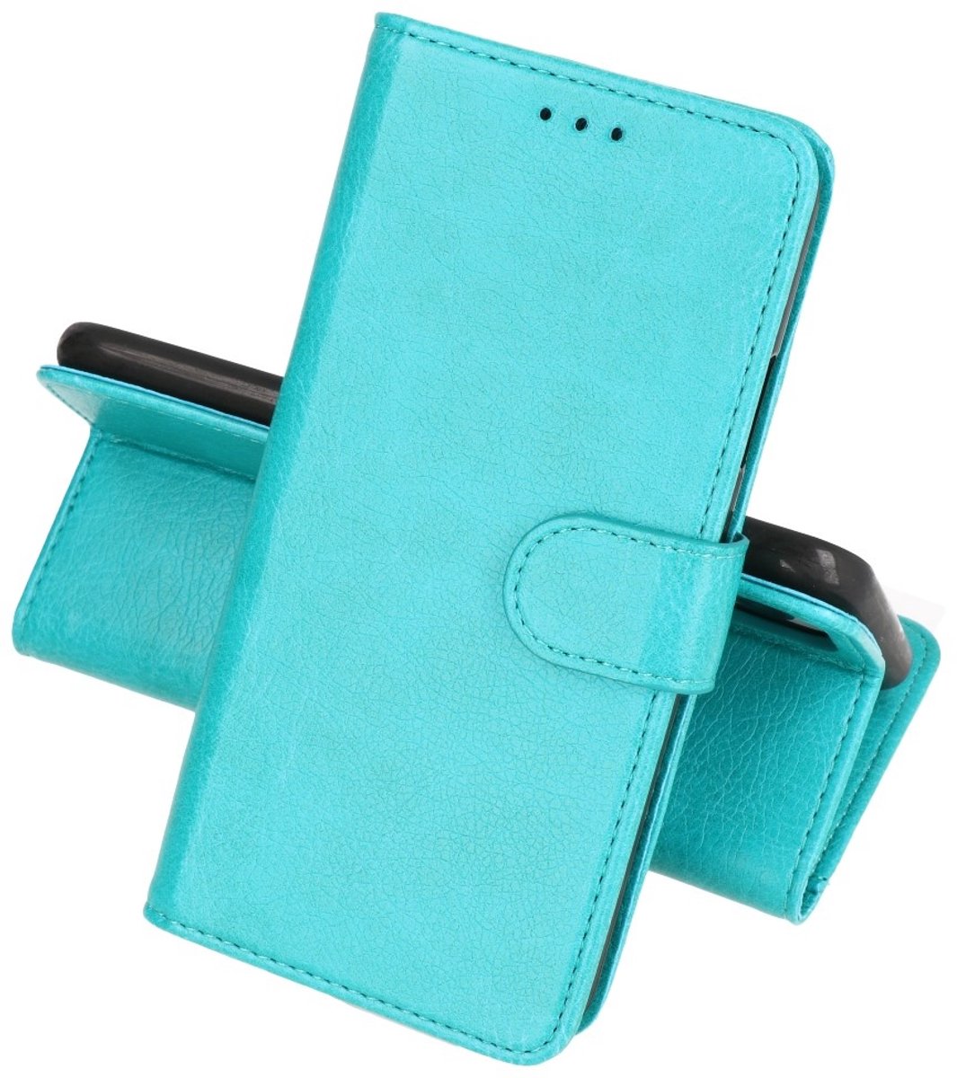 Hoesje Geschikt voor de Nokia 2.4 - Kaarthouder Book Case Telefoonhoesje - Groen