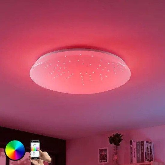 Plafondlamp Led - Smart Plafondlamp - Incl App - Plafondlamp Woonkamer - Bluetooth - Slimme Plafondlamp
