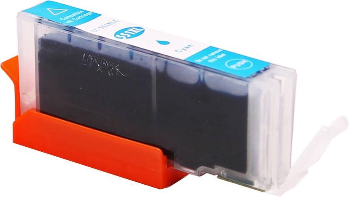 Inkmaster huismerk CLI - 551 XL C Cyaan Inktcartridge XL Met Chip CLI-551 XL C Cyaan - Voor Canon Pixma Printers: MG5450 / MG5550 / MG5650 / MG6350 / MG6450 / MG6650 / MG7150 / MG7550 / IP7250 / MX925 MX725 / IX6850 / IP8750