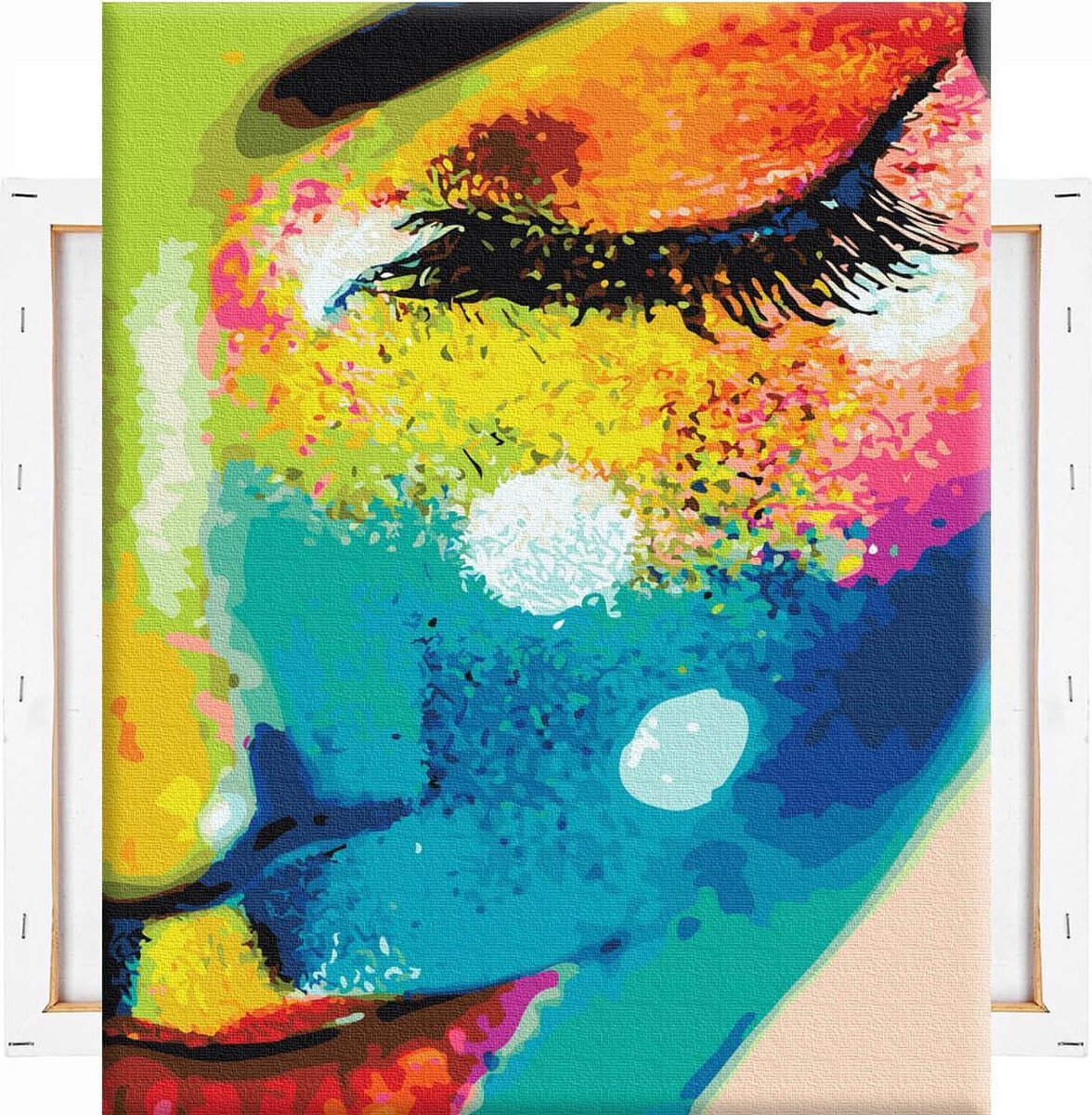 Schilderen Op Nummer Volwassenen DIY Paint By Number Compleet Hobby Pakket op Frame met Vernis - ®Arty Bee - Arty Vrouw 40x50cm — afbeelding 9