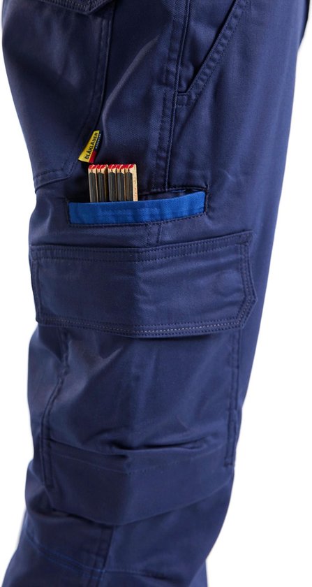 Blaklader Pantalon de travail industriel stretch 1444-1832 - Bleu marine/Bleu bleuet - C54