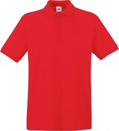 Rood polo shirt premium van katoen voor heren - Polo t-shirts voor heren 2XL (EU 56)