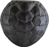 Light&Living Turtle Vase L - Black - Vaas Schildpad - 51x14x50CM - Woonaccessoires Schild Dier - Ovale Vazen