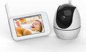 EQS - Babyfoon Met Camera - Baby Monitor - 4.5 INCH – 32 GB Geheugenkaart - Groot Scherm – Thermometer -  Opnames maken – TwoWayTalk - 360 Graden -  Terugspreken – Nachtzicht