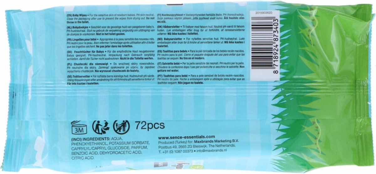 Goedkoopste Sence Baby Billendoekjes Sensitive 24x72st = 1728 stuks