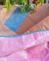 Picchu nl - quilt - plaid - duurzaam - biokatoen - plantaardig geverfd - klei & indigo - 114 x 139cm